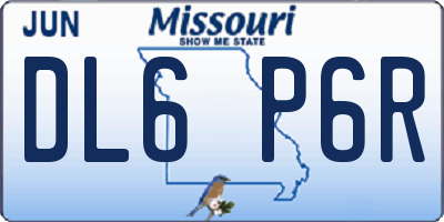 MO license plate DL6P6R