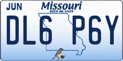 MO license plate DL6P6Y