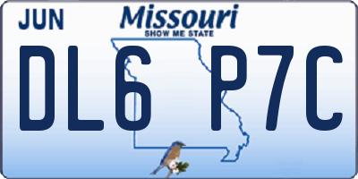 MO license plate DL6P7C