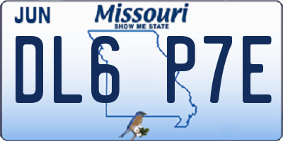 MO license plate DL6P7E