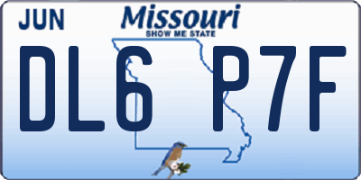 MO license plate DL6P7F