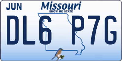 MO license plate DL6P7G