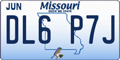 MO license plate DL6P7J