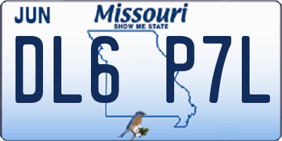 MO license plate DL6P7L