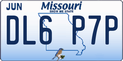 MO license plate DL6P7P