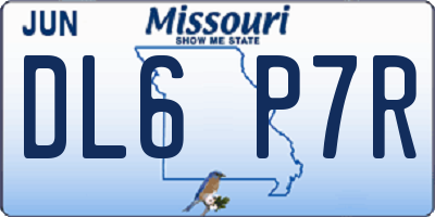 MO license plate DL6P7R