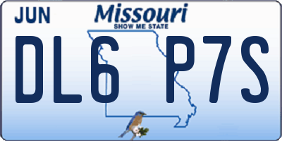 MO license plate DL6P7S
