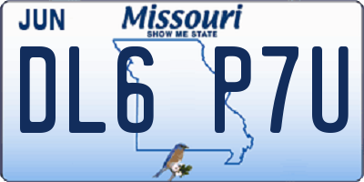 MO license plate DL6P7U