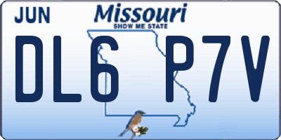 MO license plate DL6P7V
