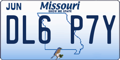 MO license plate DL6P7Y