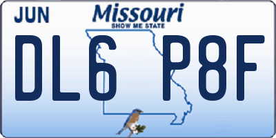 MO license plate DL6P8F