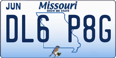 MO license plate DL6P8G
