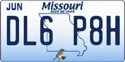 MO license plate DL6P8H