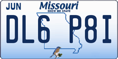 MO license plate DL6P8I