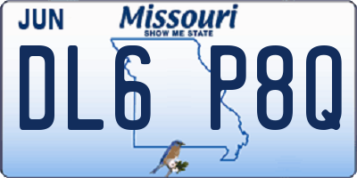 MO license plate DL6P8Q