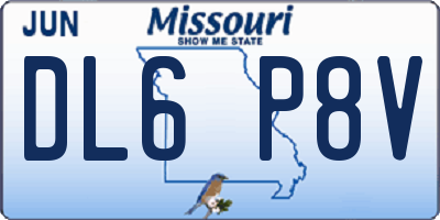 MO license plate DL6P8V
