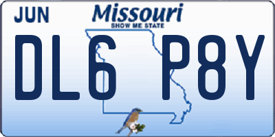 MO license plate DL6P8Y