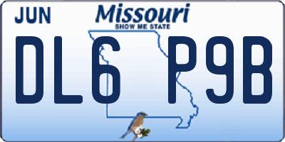 MO license plate DL6P9B