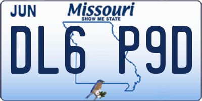 MO license plate DL6P9D