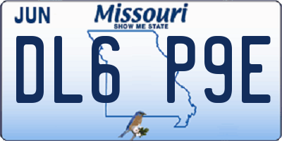 MO license plate DL6P9E
