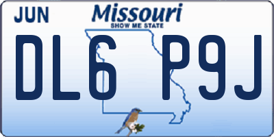 MO license plate DL6P9J