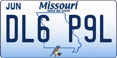 MO license plate DL6P9L