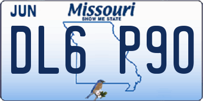 MO license plate DL6P9O