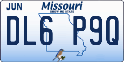 MO license plate DL6P9Q