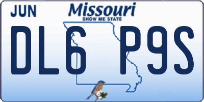 MO license plate DL6P9S