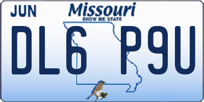 MO license plate DL6P9U
