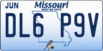MO license plate DL6P9V