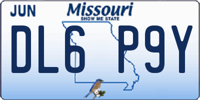 MO license plate DL6P9Y