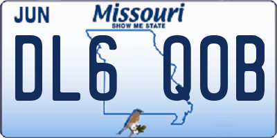 MO license plate DL6Q0B