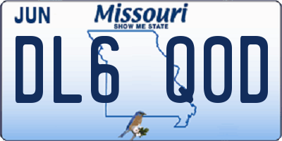 MO license plate DL6Q0D