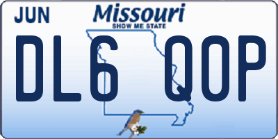 MO license plate DL6Q0P