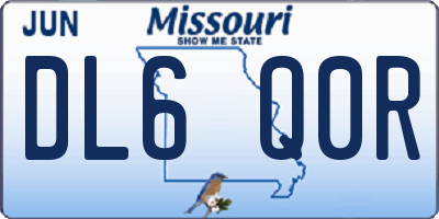 MO license plate DL6Q0R