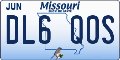 MO license plate DL6Q0S