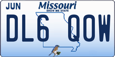 MO license plate DL6Q0W