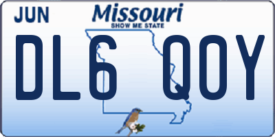 MO license plate DL6Q0Y