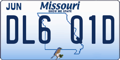 MO license plate DL6Q1D