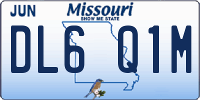 MO license plate DL6Q1M