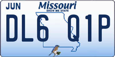 MO license plate DL6Q1P