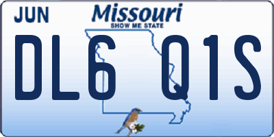 MO license plate DL6Q1S