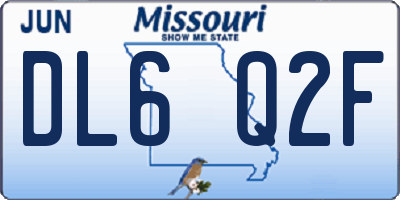 MO license plate DL6Q2F