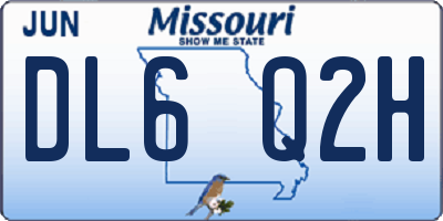 MO license plate DL6Q2H