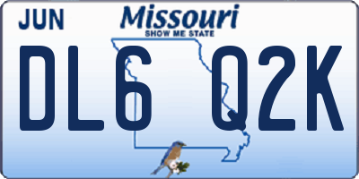 MO license plate DL6Q2K