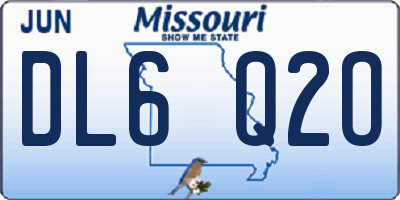 MO license plate DL6Q2O