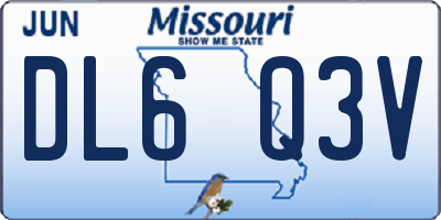 MO license plate DL6Q3V