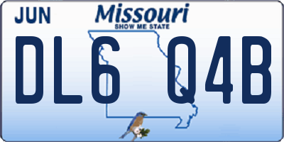 MO license plate DL6Q4B