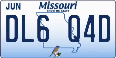 MO license plate DL6Q4D